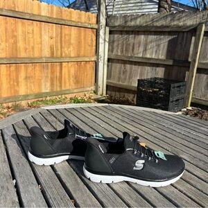 Skechers Black and White Women's Sneakers